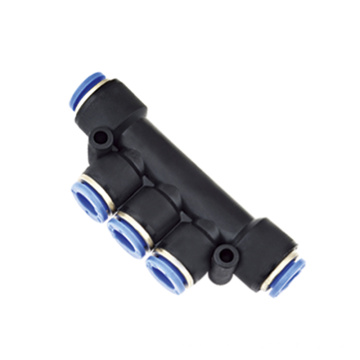 PK Series 5 Way Male Triple Union Plastic Pneumatic One Touch Actting